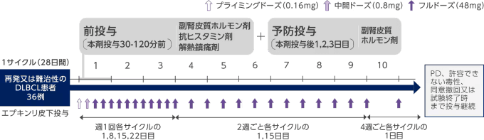 国内第Ⅰ/Ⅱ相試験（GCT3013-04試験、第Ⅱ相パート DLBCLコホートの単