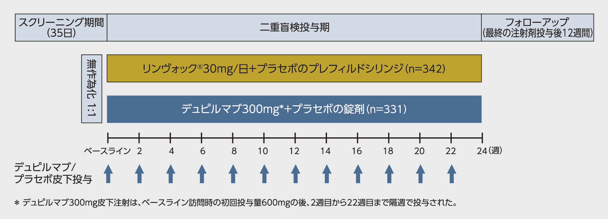 第Ⅲb相無作為化二重盲検比較試験（海外データ）：Heads Up試験